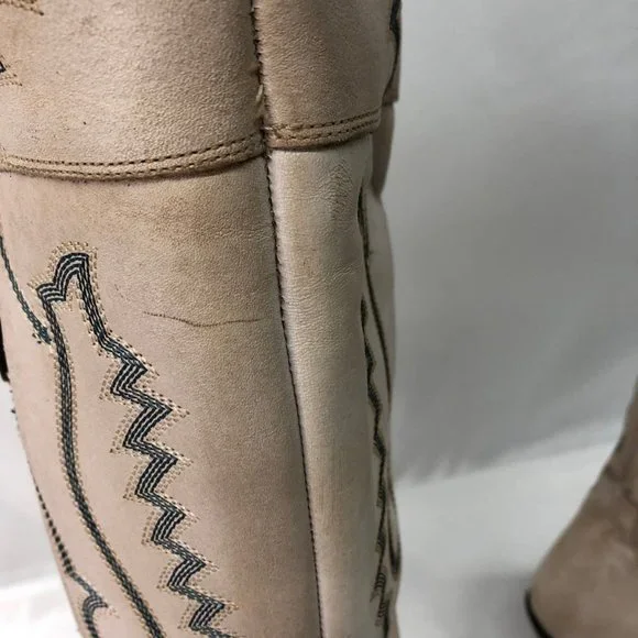 Dan Post® Ladies Loverly White Snip Toe Tall Leather Boots DP4377 - Picture 7 of 11